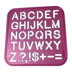 Tupperware Vintage Stencils Stencil Art ABC Alphabet Upper Case Letters